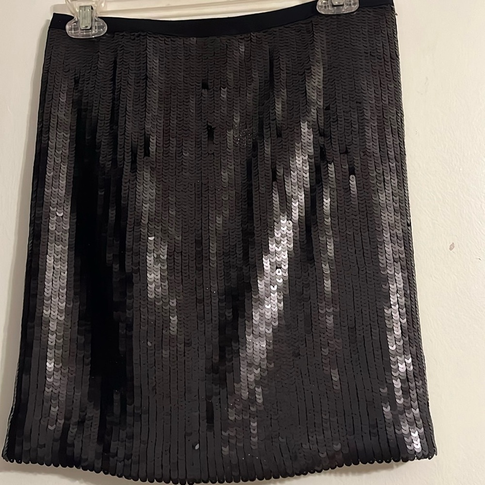 Sequin mini exposed zipper Boston Proper EUC SZ 8